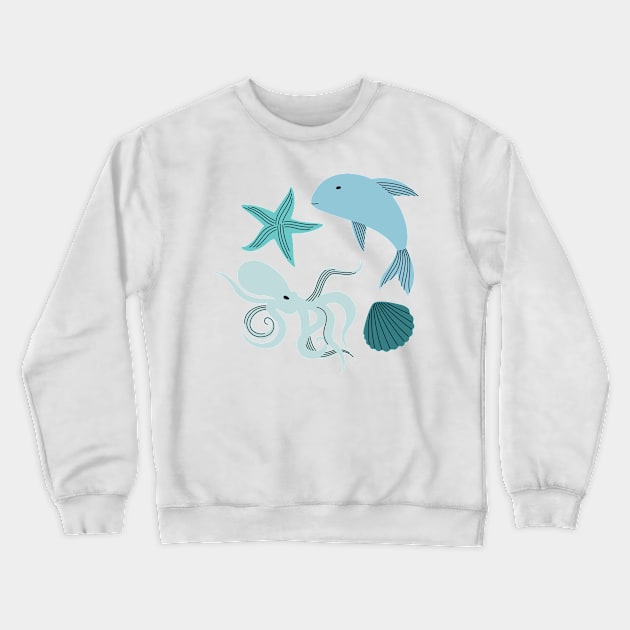 Underwater Crewneck Sweatshirt by MarynArts